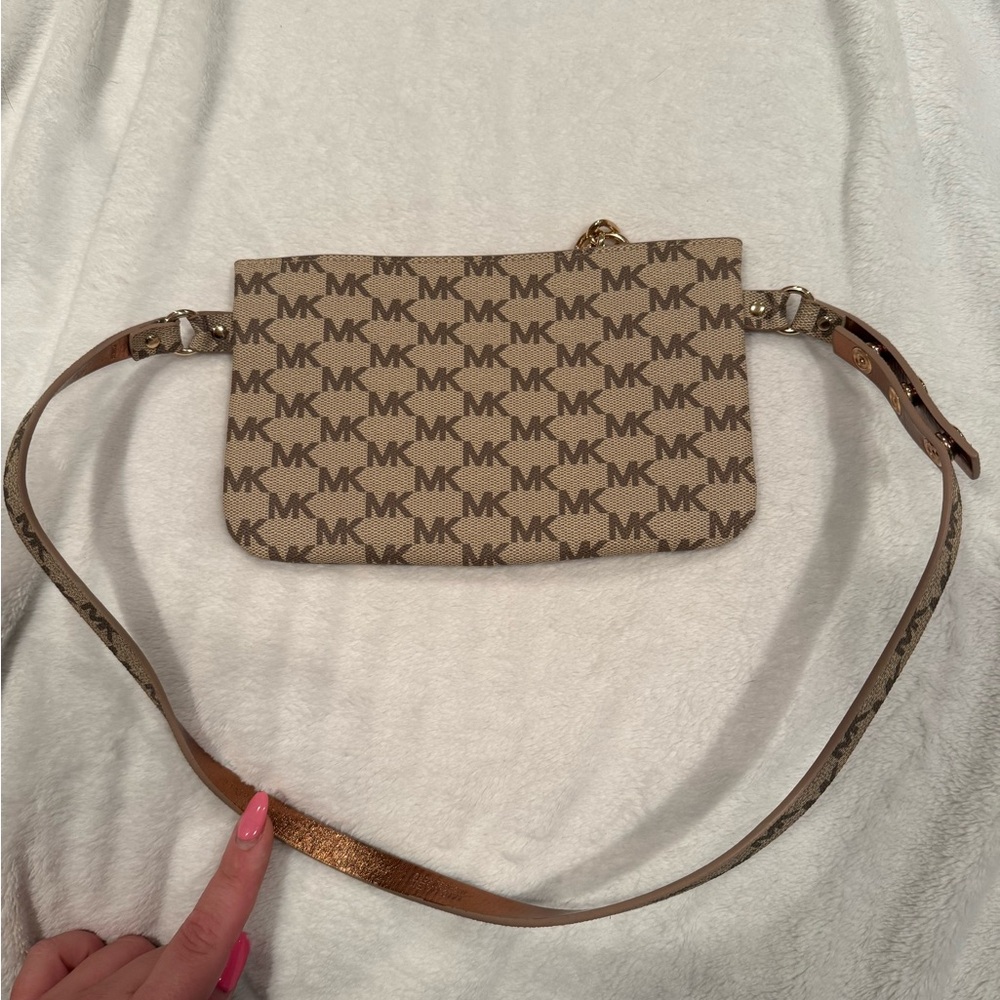 Michael Kors Tan Monogram Waist Bag